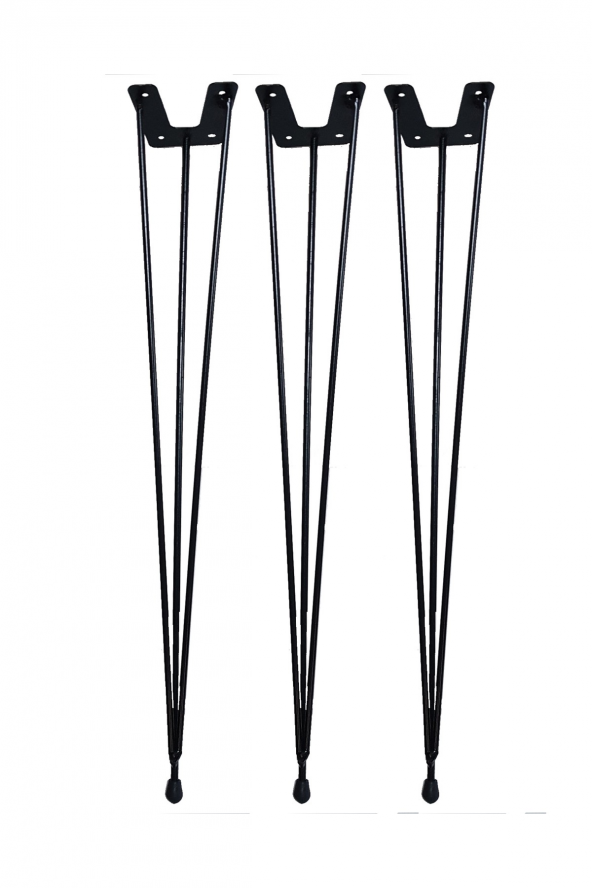 Tel Sehpa Ayağı 9lu (Siyah) (46 cm - 3 adet), (50 cm - 3 adet), (54 cm - 3 adet)