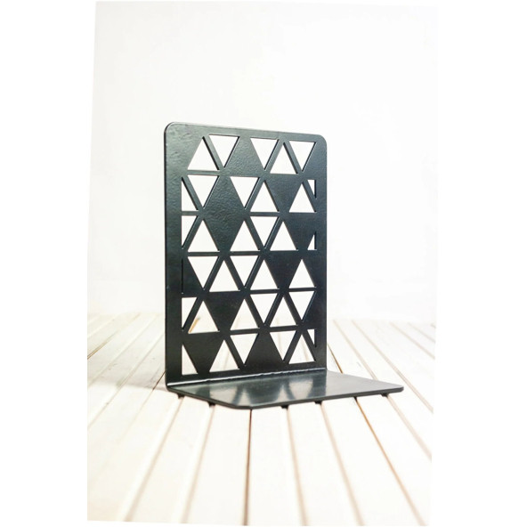 2li Set Dekoratif Raf Düzenleyici - Organizer - Metal Kitap Tutacağı Siyah - Hediyelik (2 Adet) - 4