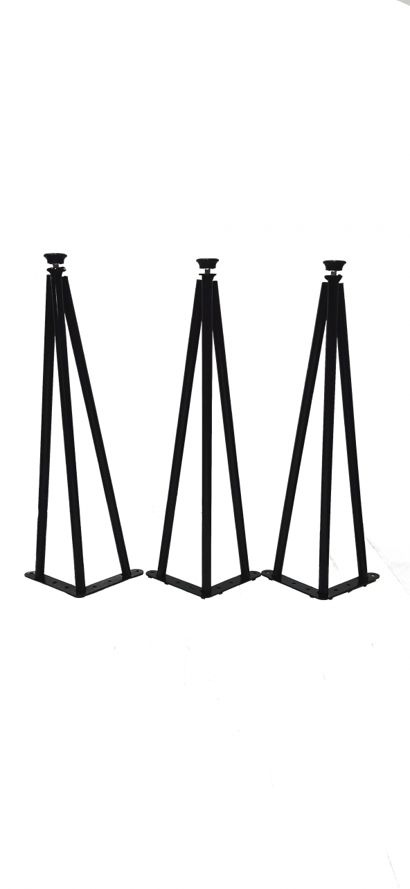 Dekoratif Metal Boru Firkete Sehpa Ayağı (41.5 cm - 3 Adet)