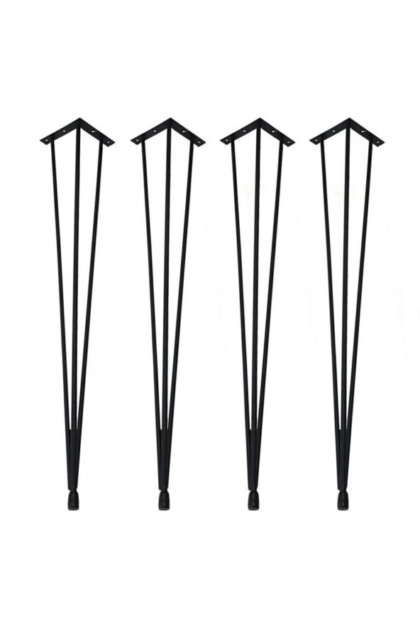 Firkete Masa Ayağı 4lü / Dresuar Ayağı / Siyah Renkli