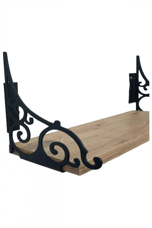 Metal Raf Ayağı 4lü Set / Çiçeklik / Kitaplık / Siyah Renkli (4 Adet Raf Ayağı + Dubel + Vida) - Resim 2