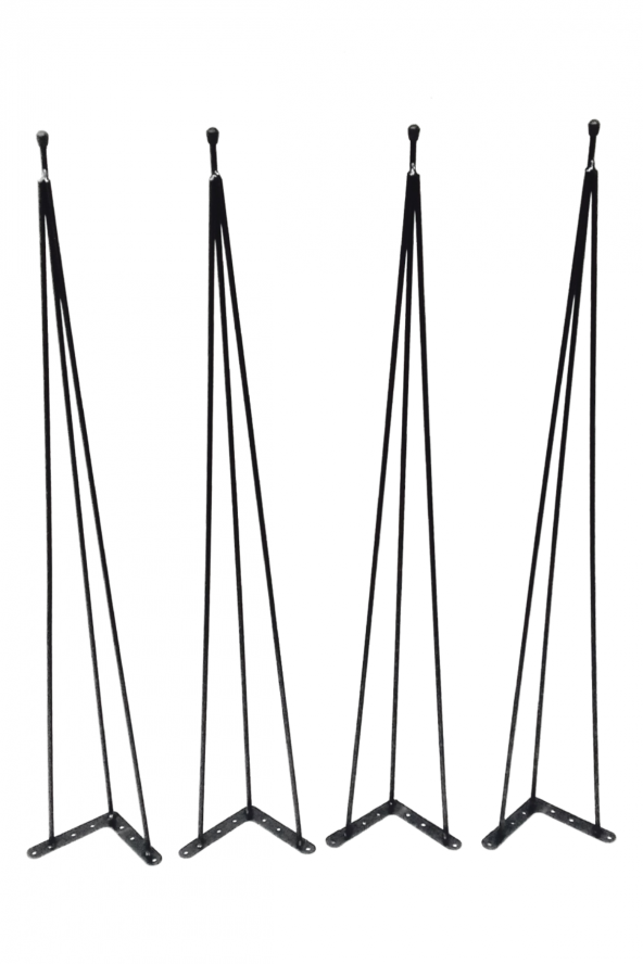 Firkete Masa Ayağı 4lü / Dresuar Ayağı / Siyah Renkli - 2