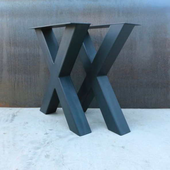 X Masa Ayağı/Metal Masa Ayağı/Dekoratif Metal Masa Ayağı (2 Adet) - 2