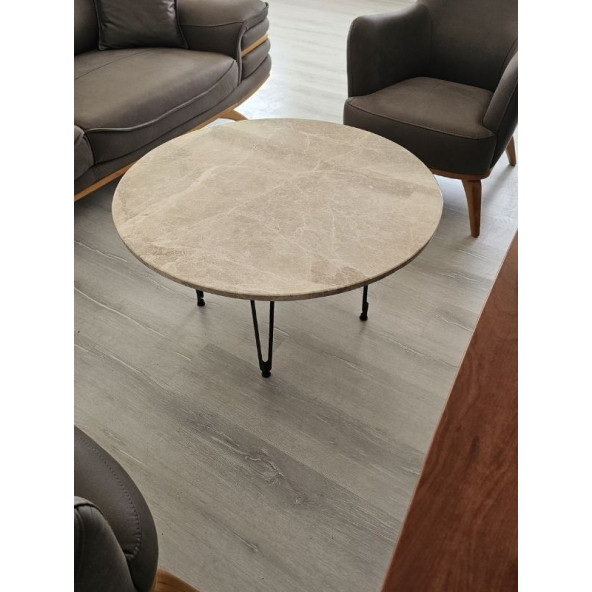 Tekli Dekoratif Metal Firkete Sehpa Ayağı (44 cm Yükseklik) - 4