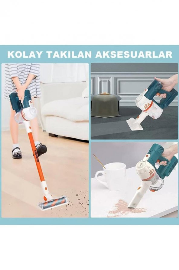 Birlik Oyuncak Işıklı Pilli Şarjlı Dikey El Süpürgesi - 4