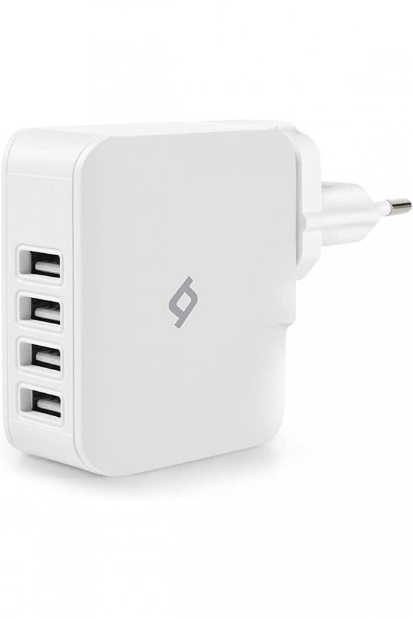 Quattro 4 USB li Seyahat Şarj Aleti Beyaz