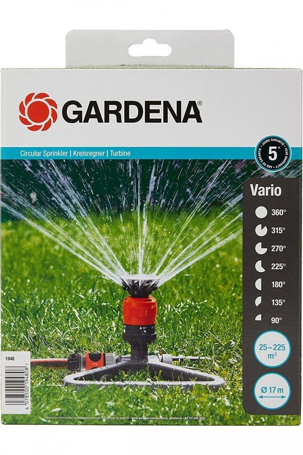 Gardena 1948 Comfort Dairesel Yağmurlama Sistemi Vario