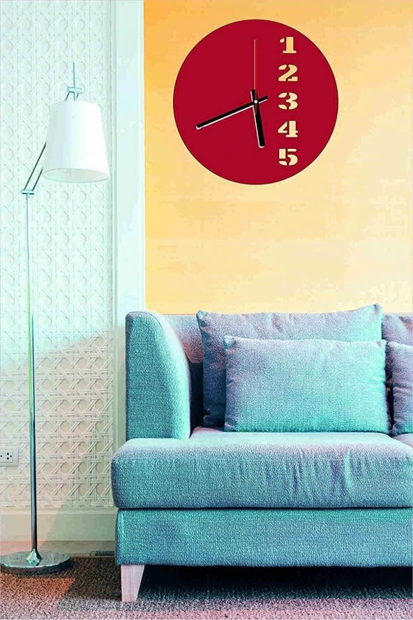 2Holgun Kırtasiye 2holgun özel kesim özel renkler duvar saati 40*40 ölçüler 6mm - 2528