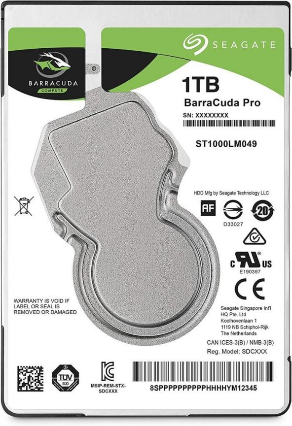 Seagate 2.5" 1 TB Barracuda Pro ST1000LM049 SATA 3.0 HDD Teşhir - Resim 1