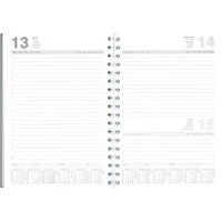 Mcolor 2026 Ajanda Spiralli Suni Deri 17x24 Lacivert hafta sonları birleşik - Resim 2