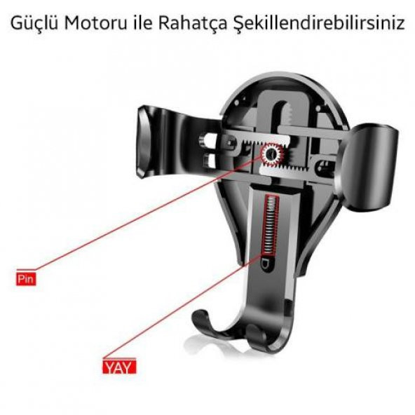 Baseus Araç İçi Telefon Tutucu Car Mount İphone Samsung Xiaomi Huawei Sony Lg Uyumlu - 2