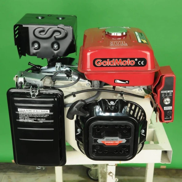 GoldMoto GM440JEU Benzinli Motor 15Hp Marşlı Krank Mili Konik Uzun - Resim 4