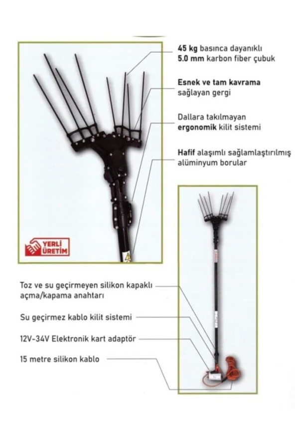 Taral Olea Akülü Zeytin Silkeleme Hasat Makinası Taral Olea Akül - 2
