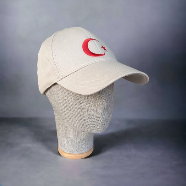 salarticaret Bej Ay Yıldızlı Şapka Standart Beden