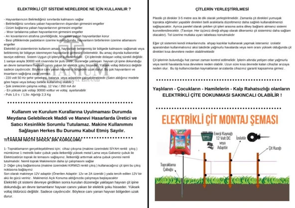 Titanium Night Shock 30KA Elektirikli Çit Sistemi 30000 Volt - 6