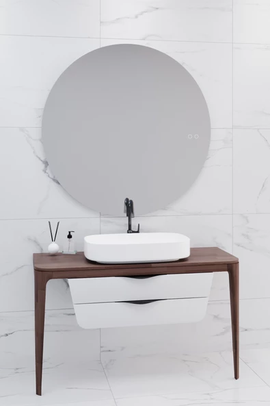 Brezza 130 Cm Masif Tezgah Banyo Dolabı (Raf Modül ve Boy Dolap Hariç)