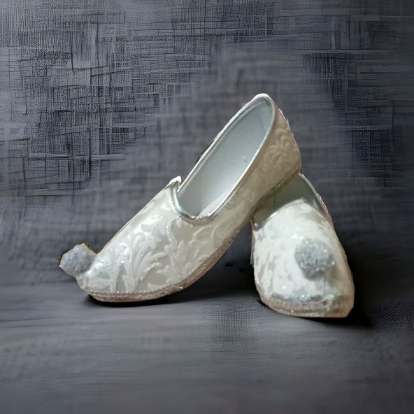 Kına Ayakkabısı Kına Çarık Yöresel Ayakkabı- Gümüş