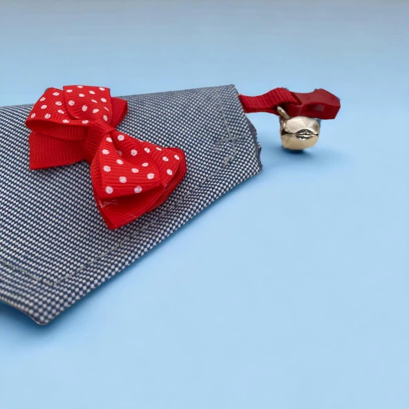 Dinner Date Red Kedi Bandana, Fular, Kedi Kıyafeti Kedi Elbisesi, Kedi Tasması - 4