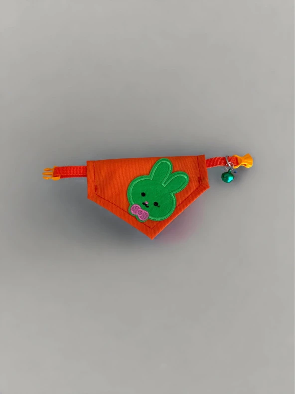 Green Bunny Kedi Bandana, Fular, Kedi Kıyafeti Kedi Elbisesi, Kedi Tasması - 3