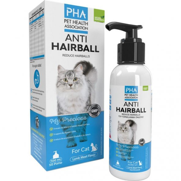 PHA Anti Hairball Kediler Için Tüy Topaklanma Önleyici 100 ml