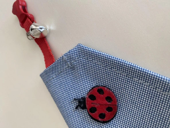 Uğur Böceği Kedi Bandana, Fular, Kedi Kıyafeti Kedi Elbisesi, Kedi Tasması - 5