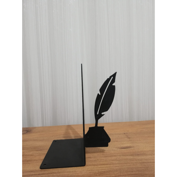 RİSİNGMABER Dekoratif Divit ve Gaz Lambası Desenli Metal Kitap Tutucu 2'li paket - 6