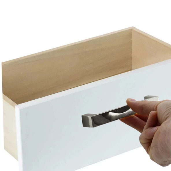 Bihter Düz Mobilya Mutfak Dolabı Çekmece Dolap Kulpu Kulbu Füme (128 MM-12.8 CM) Metal Kulpları - 3