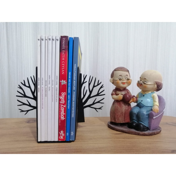 RİSİNGMABER Dekoratif Hayat Ağacı Metal Kitap Tutucu 2'li paket - 3