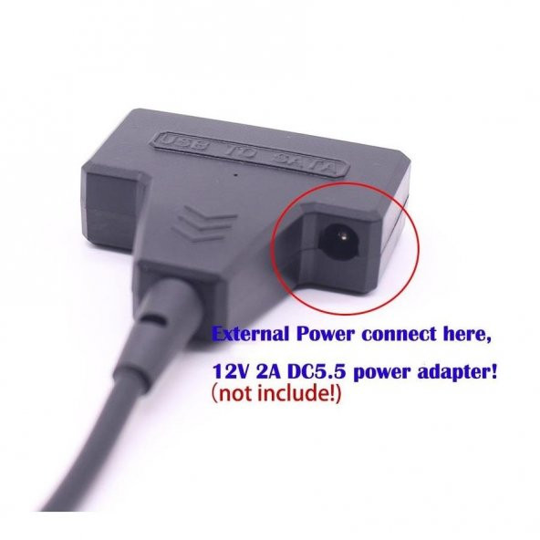 USB 3.0 2.5 3.5 İnç Sata SSD HDD Hard Disk Çevirici Dönüştürücü Adaptör Kablosu - 4