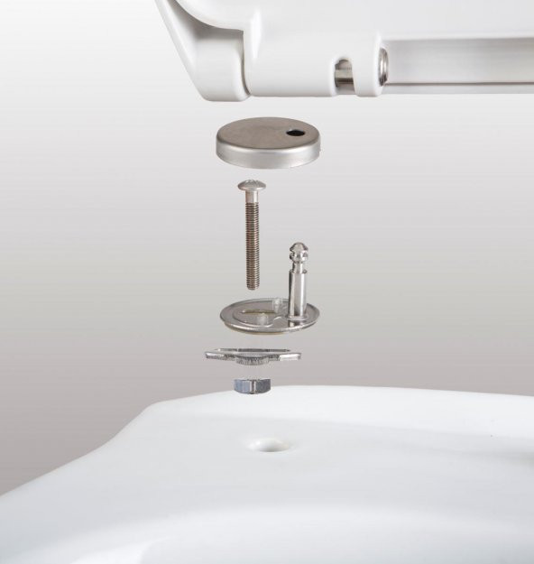 Visam Akasya Duroplast Yavaş Kapanan Metal Menteşeli Klozet Kapağı 514.001 - 4