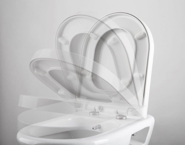 Visam Akasya Duroplast Yavaş Kapanan Metal Menteşeli Klozet Kapağı 514.001 - 7