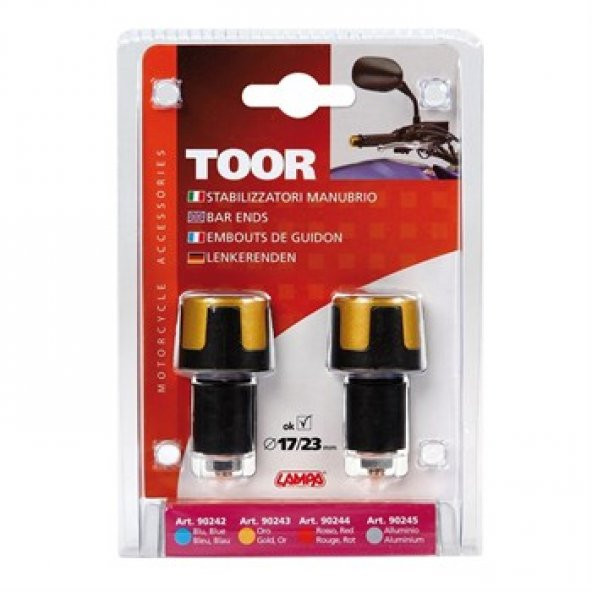 Lampa Toor Altın/Siyah Motosiklet Gidon Topuzu 90243 - 2