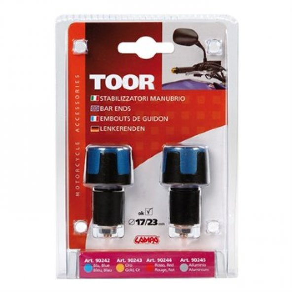 Lampa Toor Mavi/Siyah Motosiklet Gidon Topuzu 90242 - 2