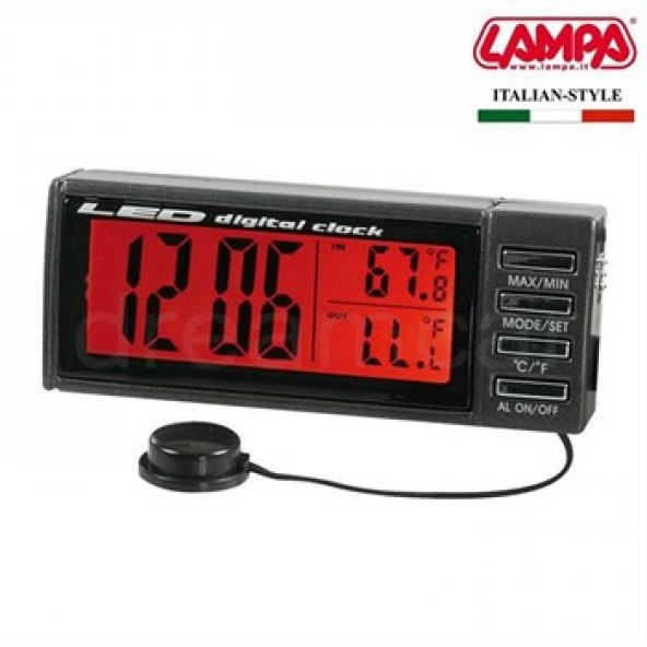 Lampa Seyio K-7 Lcd Saat+İç Dış Termometre+Alarm 86324