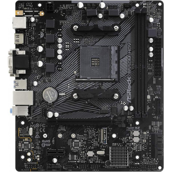 AsRock B550M-HDV AM4 DDR4 4733MHz HDMI / DVI / VGA m.2 PCI-e 4.0 USB3.2 mATX Anakart - 2