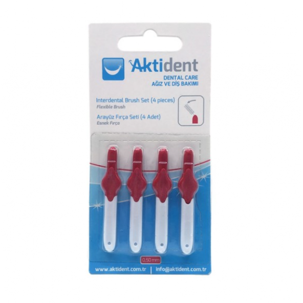 Aktident Orid Arayüz Fırçası 050 mm 4lü - Kırmızı