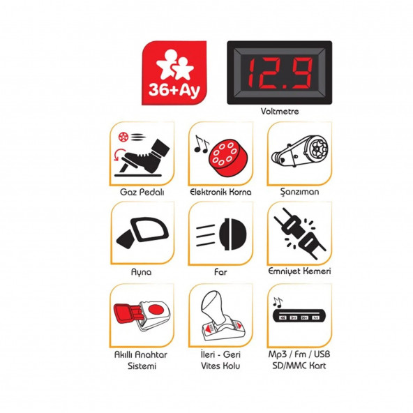 Pilsan Pilsan 05-280 Tery Bery Uzaktan Kumandalı 12 V Akülü Araba - 3