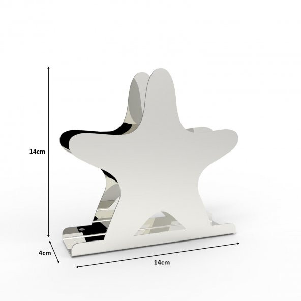 DENİZ YILDIZI TEMALI METAL PEÇETELİK GÜMÜŞ - 2