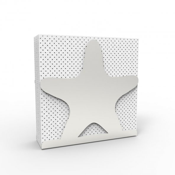 DENİZ YILDIZI TEMALI METAL PEÇETELİK GÜMÜŞ