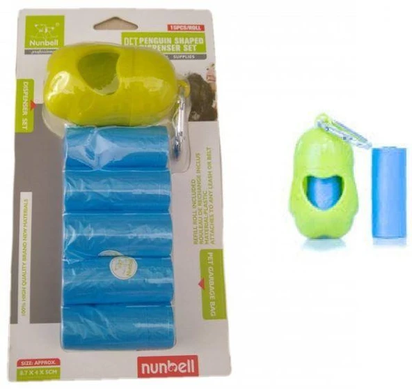Nunbell Penguen Yedekli Dışkı Torbası 5'Lİ ürün görseli