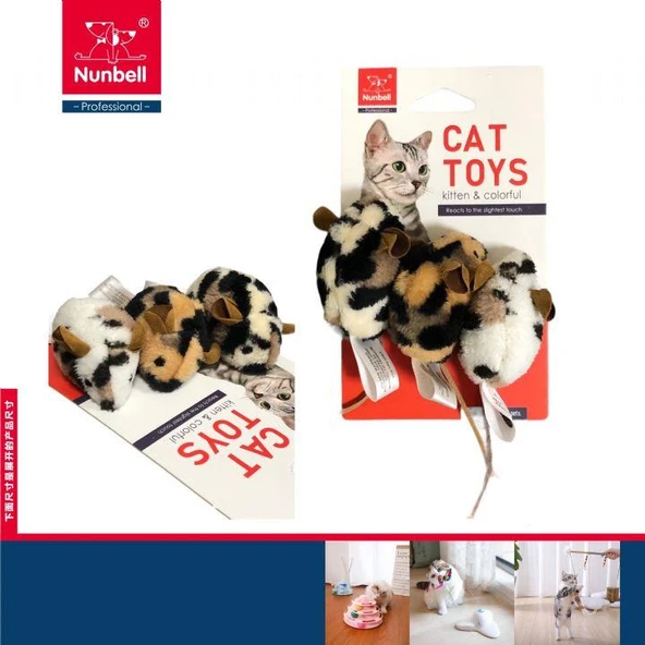 Nunbell Tüylü Fare Üçlü ürün görseli 1