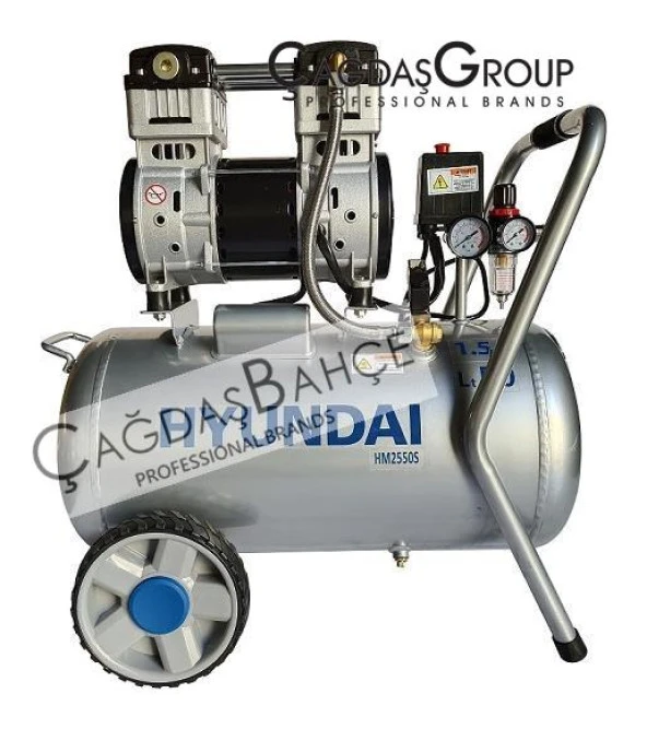 HYUNDAI HM2550S 50 LİTRE SESSİZ VE YAĞSIZ HAVA KOMPRESÖRÜ