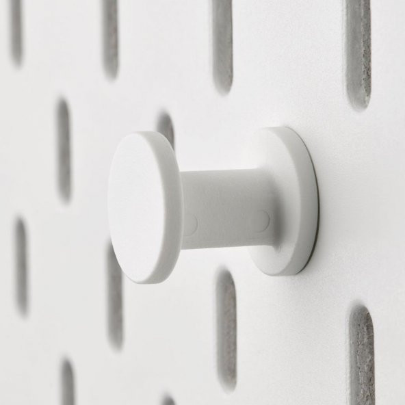 IKEA SKADIS Çok Amaçlı Pano Parçası - Beyaz Küçük Kancalar - 19 mm - 5 Adet - 2