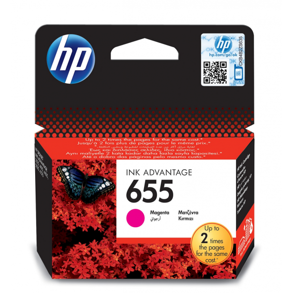 HP Orijinal 655 Mürekkep Kartuşu Kırmızı (CZ111AE)
