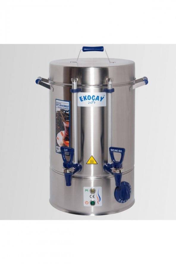 Tuğra Elektrikli Semaver 80 Bardak 8 Litre Çay Makinesi Otomatı Çaycı Krom