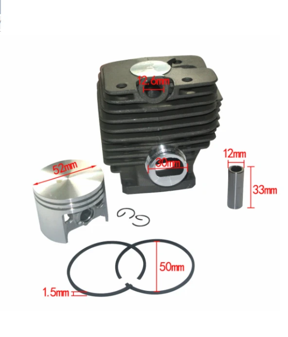 STİHL MS380 / MS381 TESTERE NİKASİL SİLİNDİR PİSTON SETİ 52 mm - Resim 3