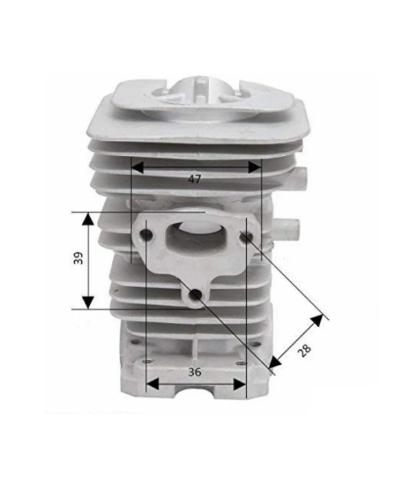 HUSQVARNA 136 / 137 TESTERE NİKASİL SİLİNDİR PİSTON SETİ 38 mm - Resim 3