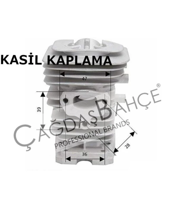 HUSQVARNA 136 / 137 TESTERE NİKASİL SİLİNDİR PİSTON SETİ 38 mm - Resim 4