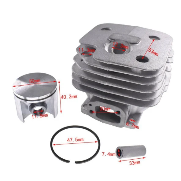 HUSQVARNA 268 TESTERE NİKASİL SİLİNDİR PİSTON SETİ 50 mm - Resim 3