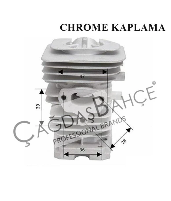 HUSQVARNA 136 / 137 TESTERE CHROME SİLİNDİR PİSTON SETİ 38 mm - 4